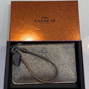 Coach glitter wristlet